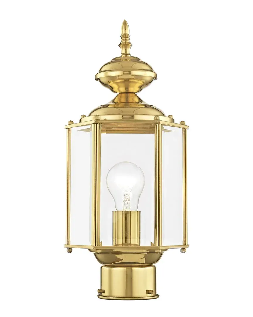 Outdoor Classics 1-Light Post Top Lantern - Gold, Brass