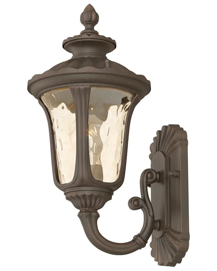 Oxford 1-Light Outdoor Wall Lantern - Gold, Cast Aluminum
