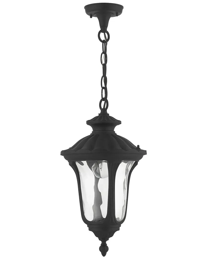 Oxford Medium Outdoor Pendant Lantern - Black, Cast Aluminum
