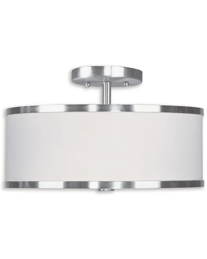 Park Ridge 2-Light Ceiling Mount - Brushed Nickel, Steel