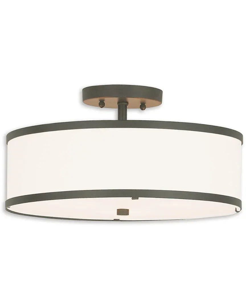 Park Ridge 3-Light Ceiling Mount - Bronze, Steel
