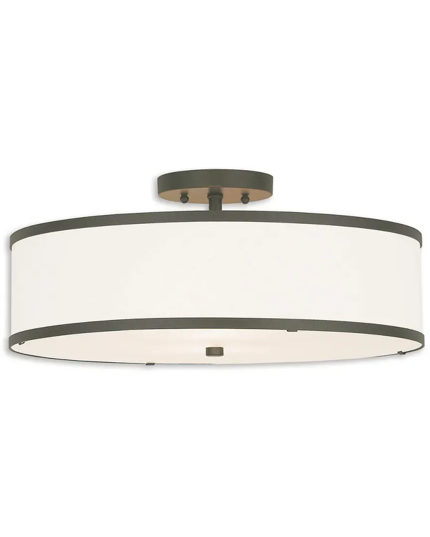 Park Ridge 3-Light Ceiling Mount - Bronze, Steel
