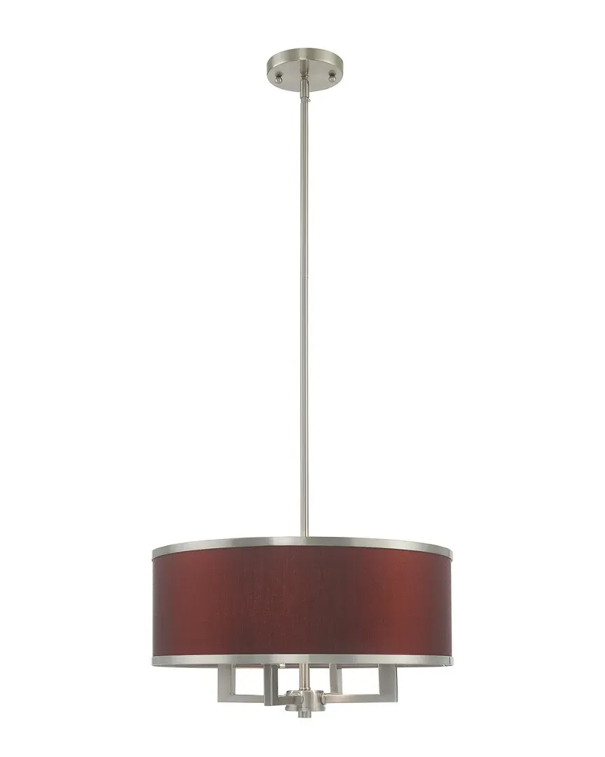 Park Ridge 4-Light Pendant Chandelier - Brushed Nickel, Steel
