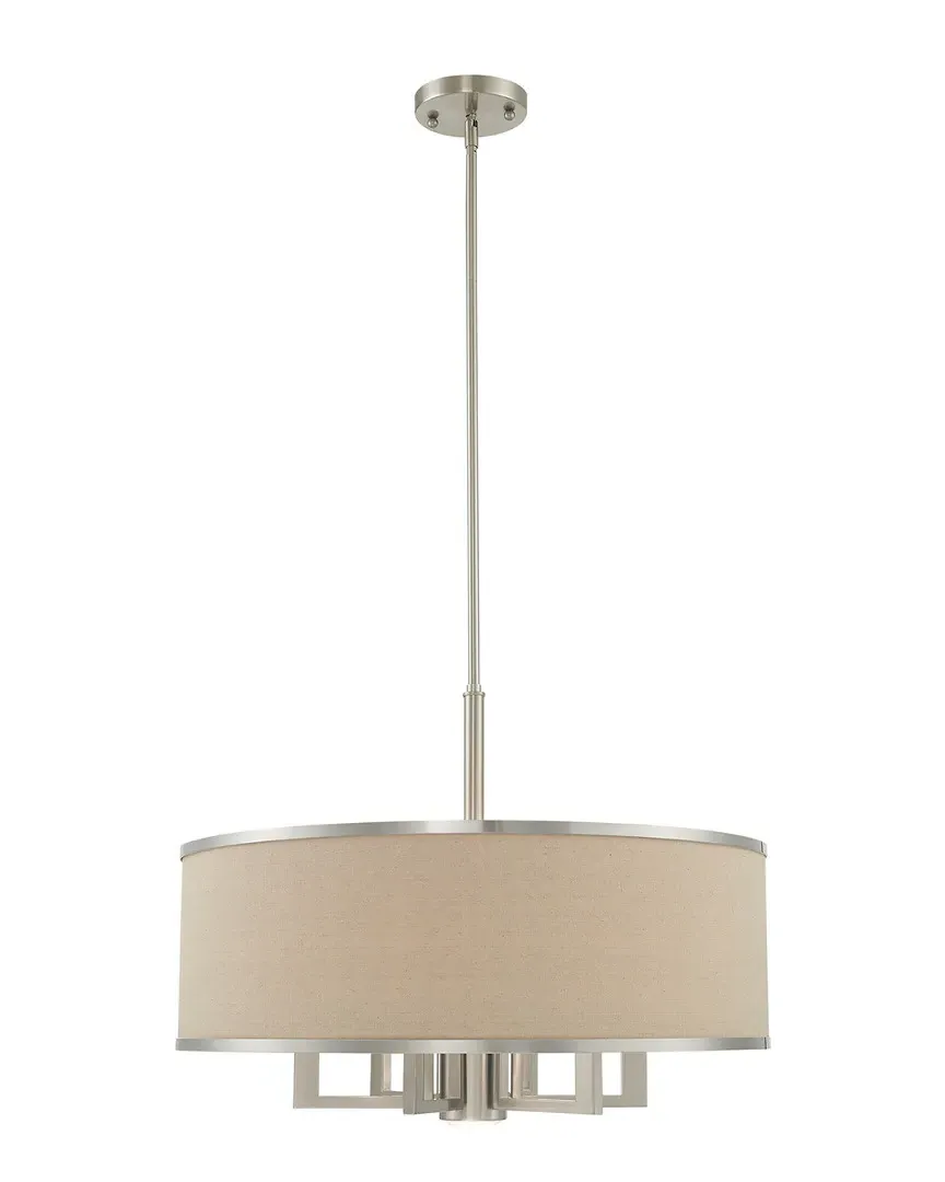 Park Ridge 7-Light Pendant Chandelier - Brushed Nickel, Steel
