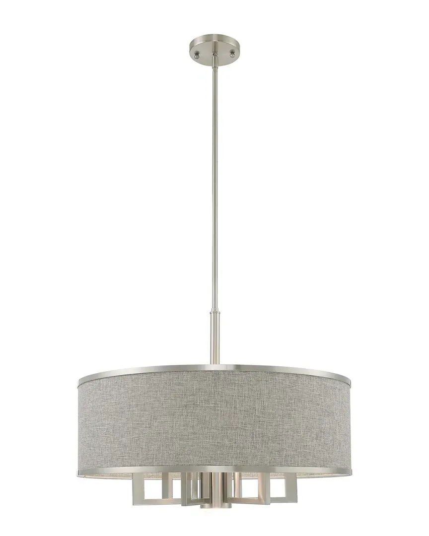 Park Ridge 7-Light Pendant Chandelier - Brushed Nickel, Steel