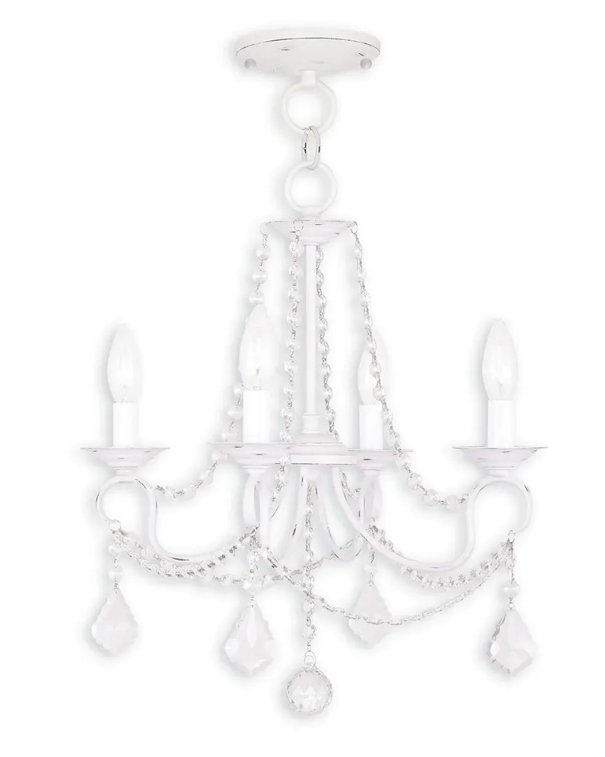 Pennington 4-Light Chain Hang Chandelier - Antique White, Steel image