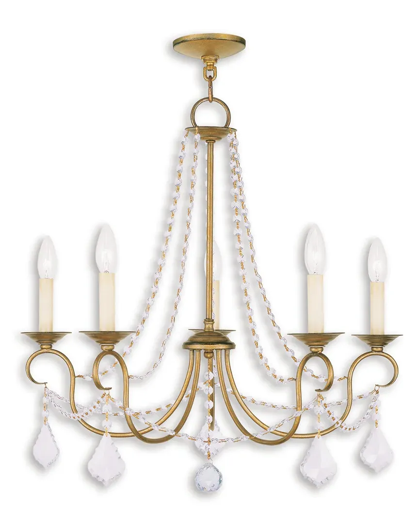 Pennington 5-Light Chandelier - Antique Gold Leaf, Steel image