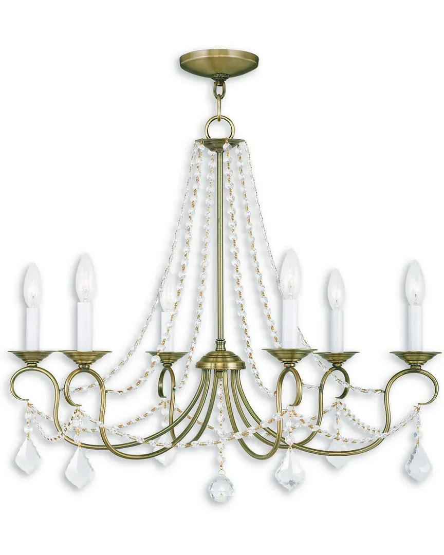Pennington 6-Light Chandelier - Antique Brass, Steel image