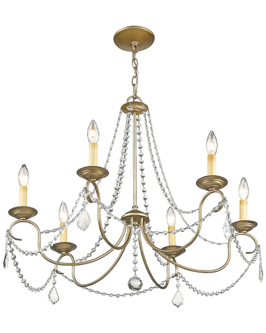 Pennington 6-Light Chandelier - Antique Silver Leaf, Steel