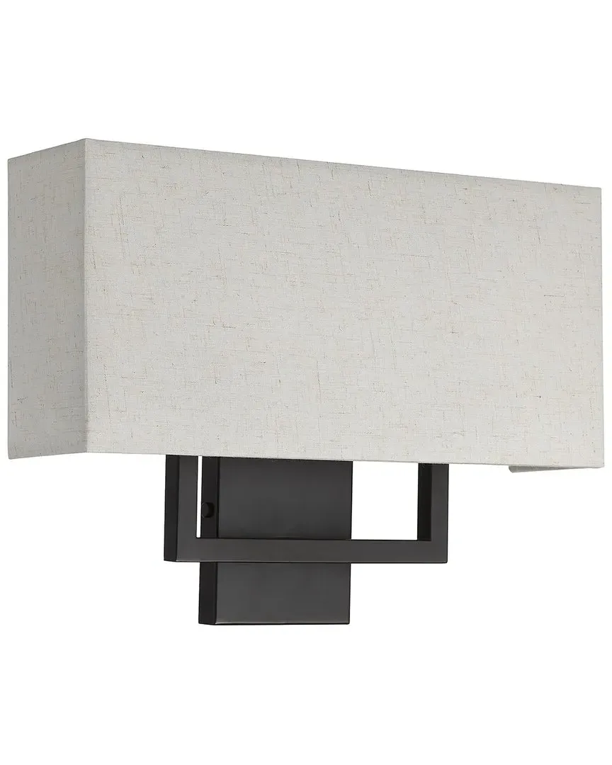 Pierson 2-Light Wall Sconce - Bronze, Fabric