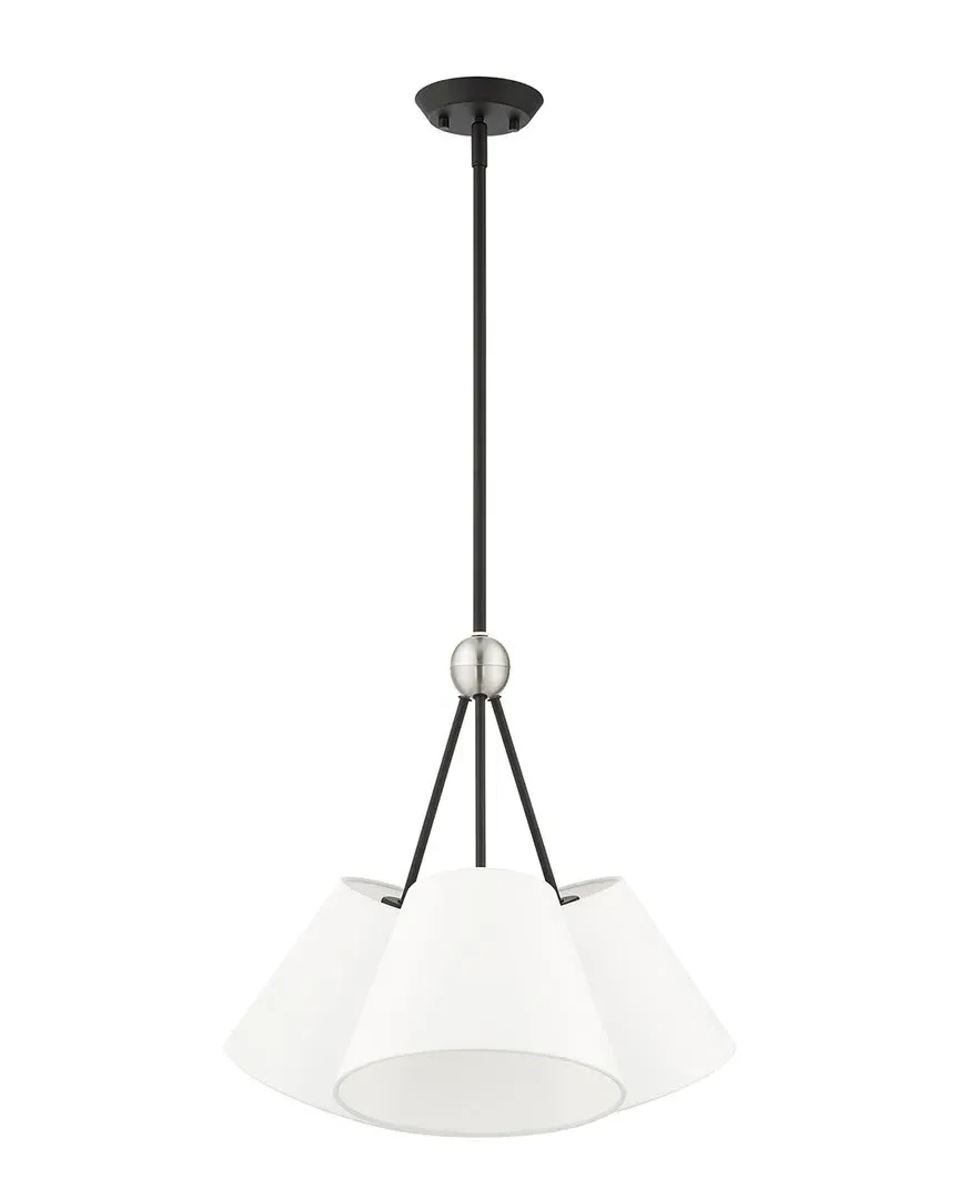 Prato 3-Light Chandelier - Black, Steel