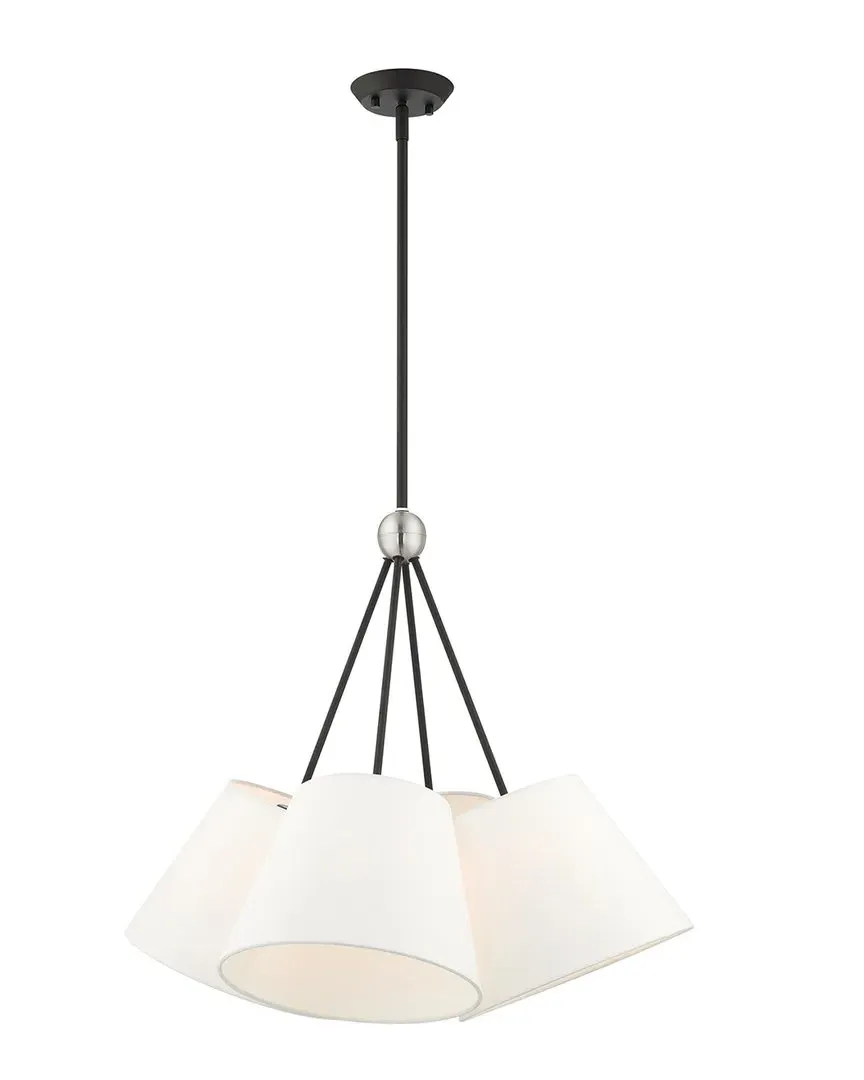 Prato 4-Light Chandelier - Black, Steel image