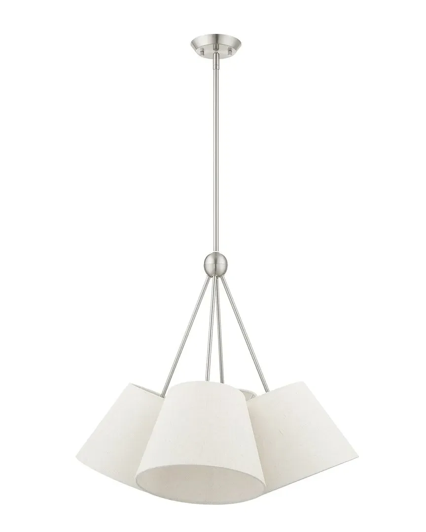 Prato 4-Light Chandelier - Brushed Nickel, Steel