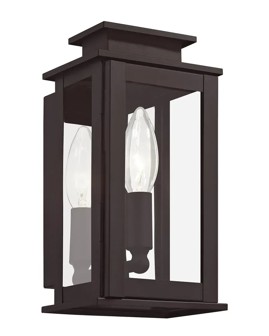 Princeton 1-Light Outdoor Wall Lantern - Bronze, Brass image