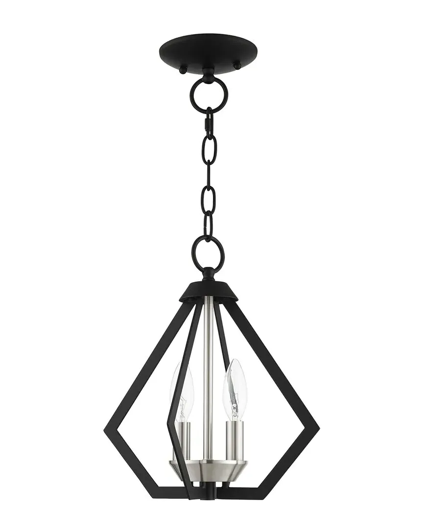 Prism 2-Light Convertible Semi Flush Pendant - Black, Steel image