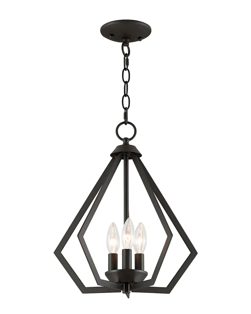 Prism 3-Light Mini Chandelier - Bronze