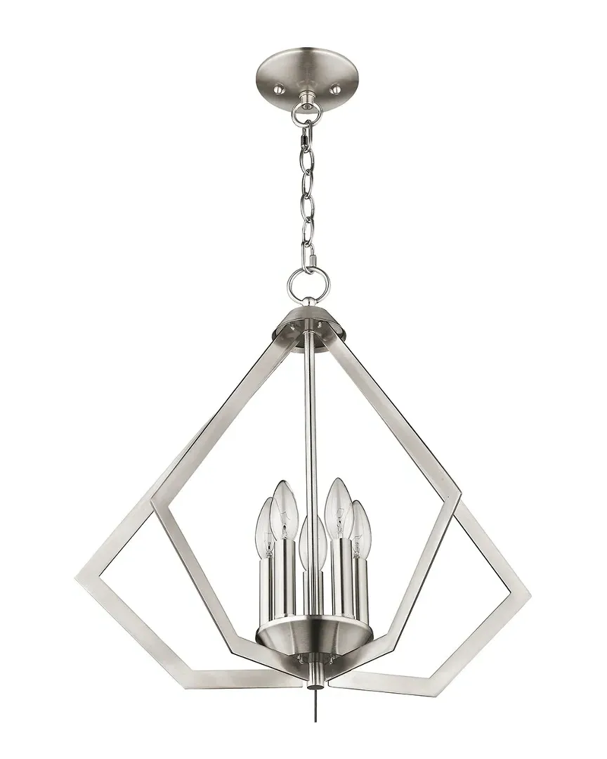 Prism 5-Light Chandelier - Brushed Nickel, Steel image