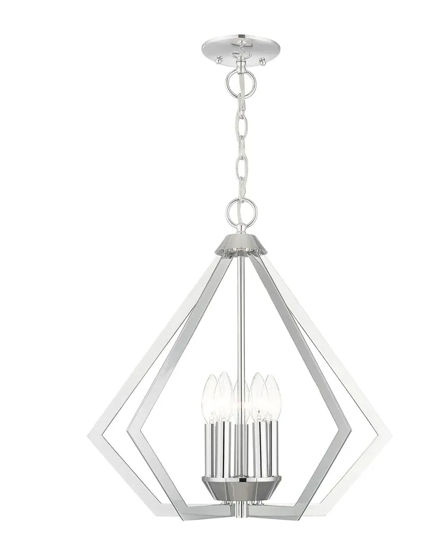 Prism 5-Light Chandelier - Polished Chrome, Steel