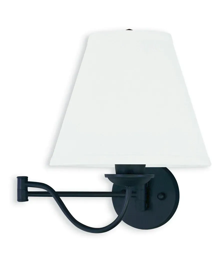 Ridgedale 1-Light Swing Arm Wall Lamp - Black, Steel