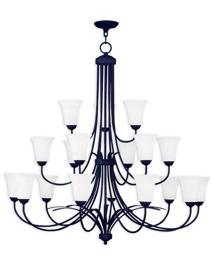 Ridgedale 18-Light Chandelier - Black, Steel