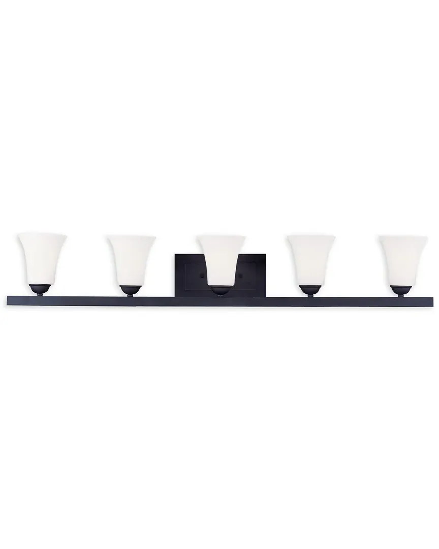Ridgedale 5-Light Bath Vanity - Black, Steel