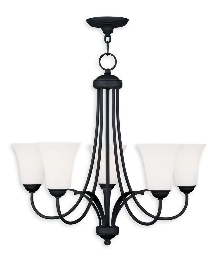 Ridgedale 5-Light Chandelier - Black, Steel