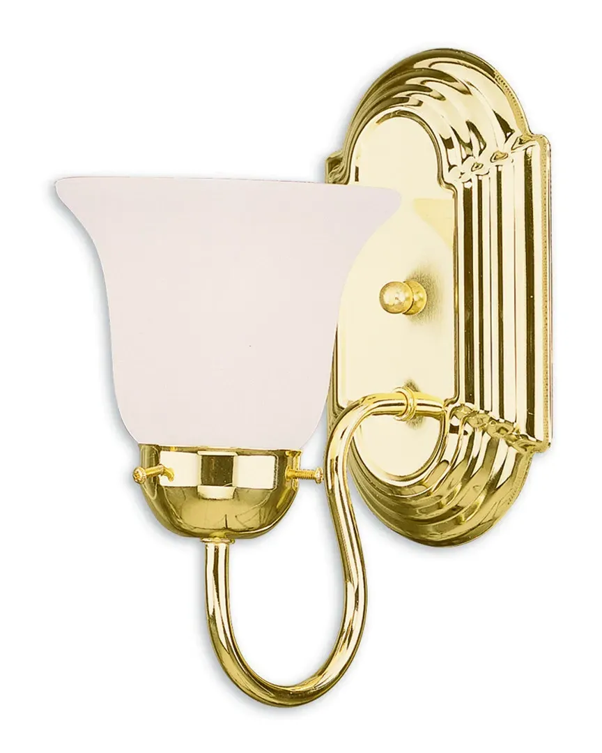 Riviera 1-Light Bath Light - Polished Brass, Steel image