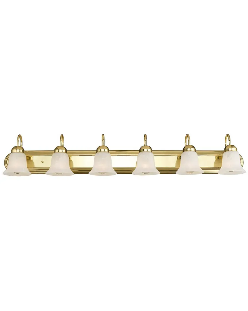 Riviera 6-Light Bath Light - Polished Brass, Steel