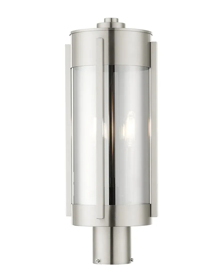 Sheridan 2-Light Outdoor Post Top Lantern - Brushed Nickel