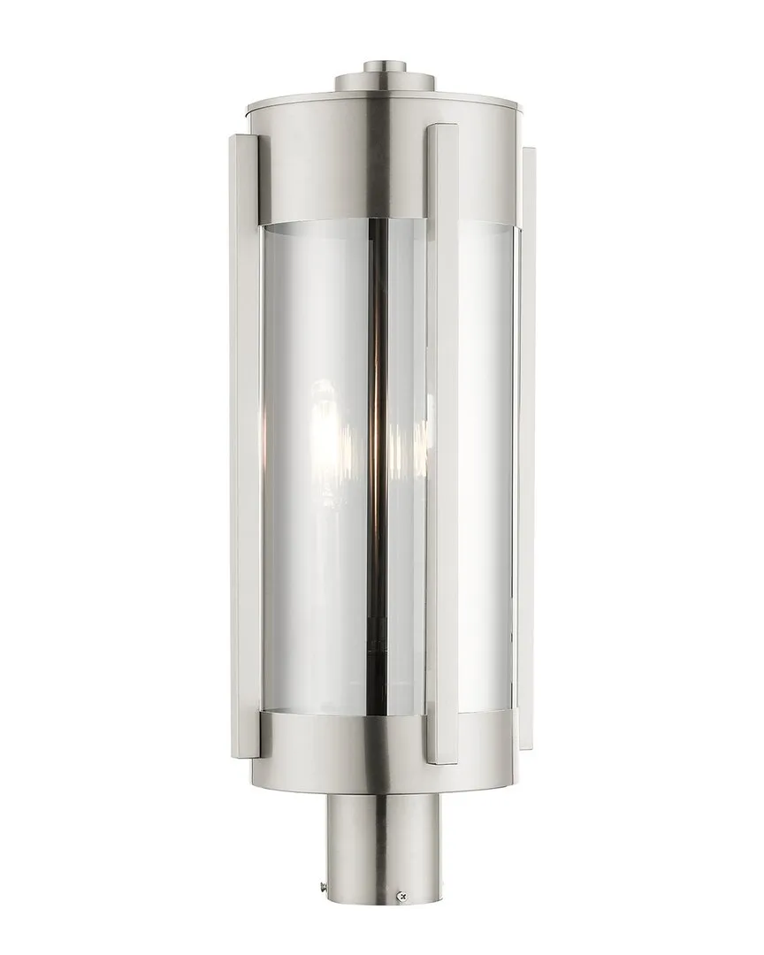 Sheridan 3-Light Outdoor Post Top Lantern - Brushed Nickel
