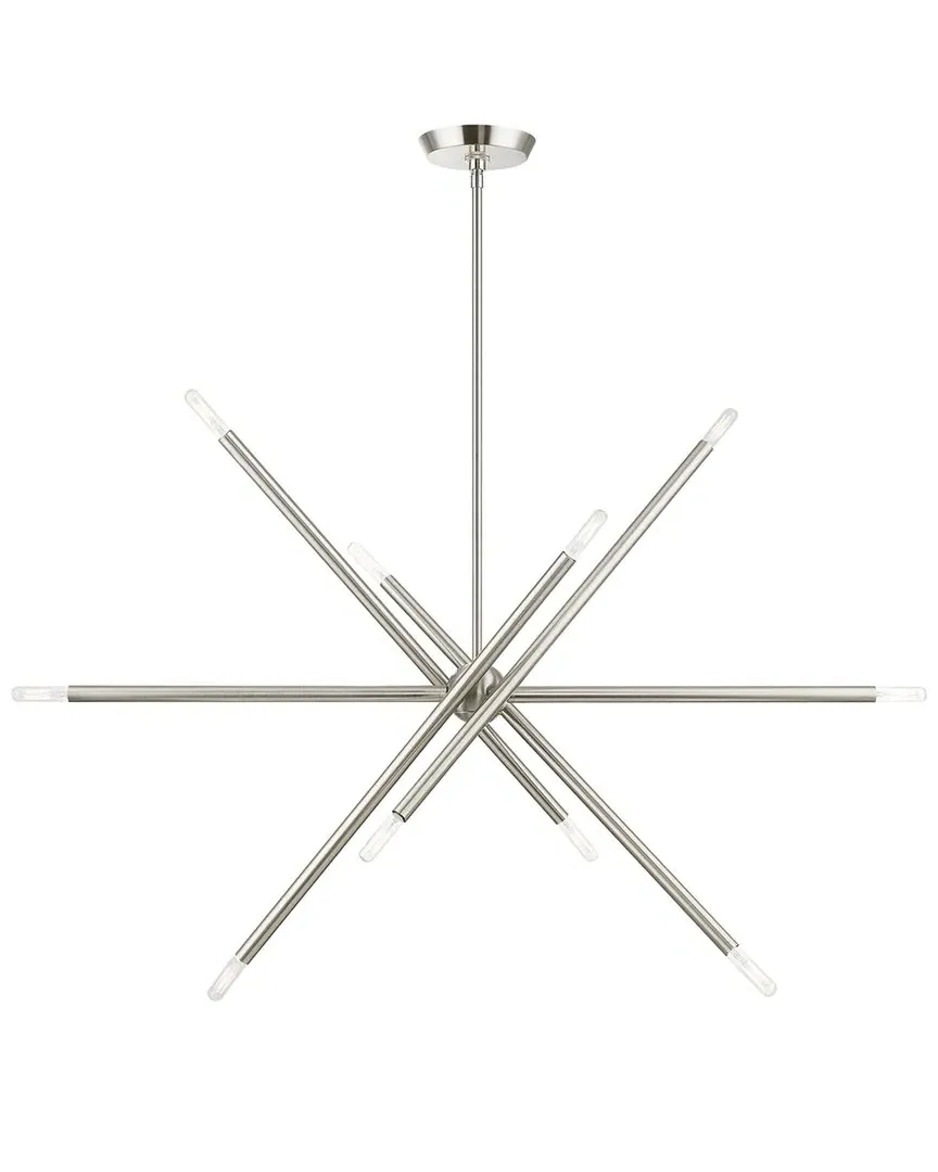 Soho 10 Light Linear Chandelier - Brushed Nickel image