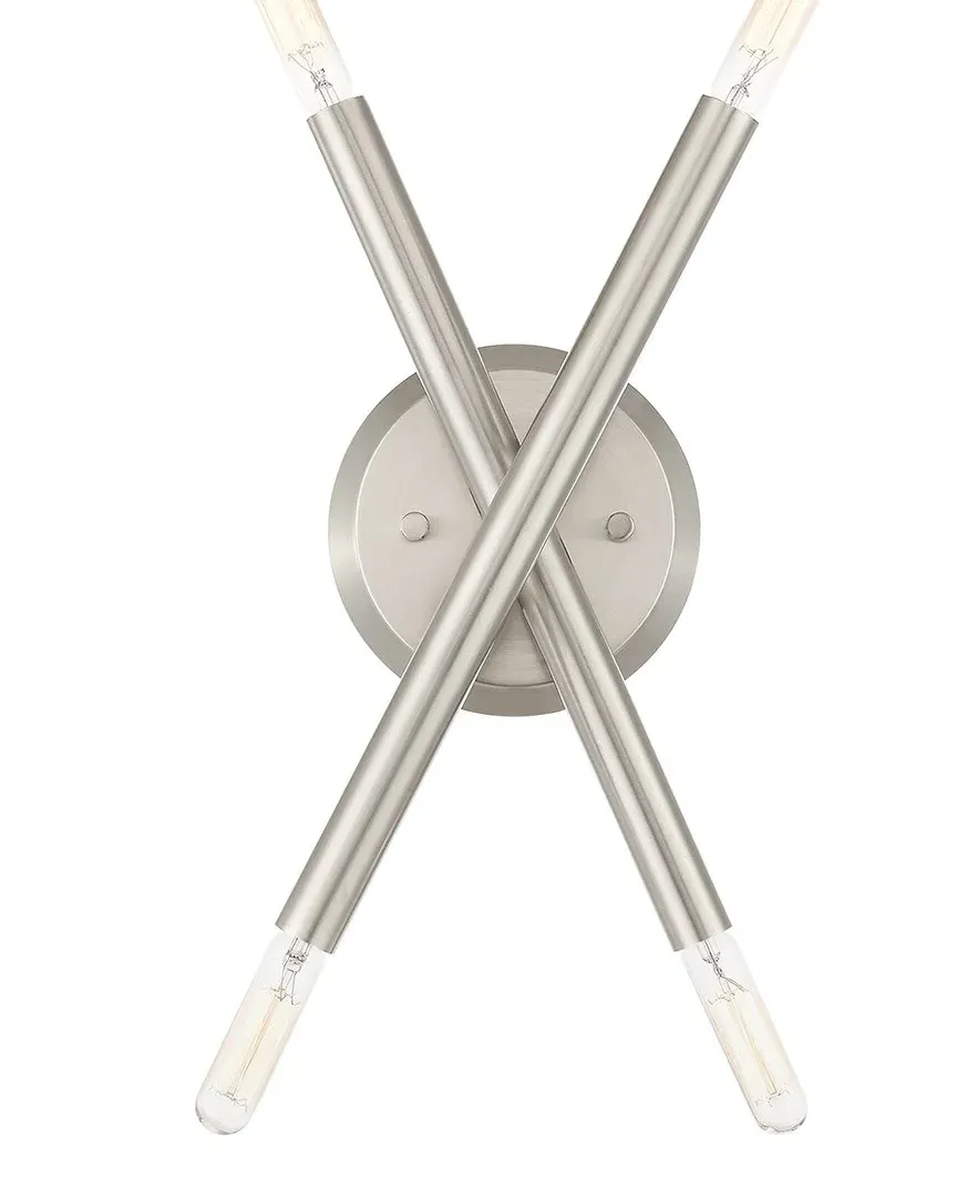 Soho 4-Light Wall Sconce with Asymmetrical Design - Brushed Nickel