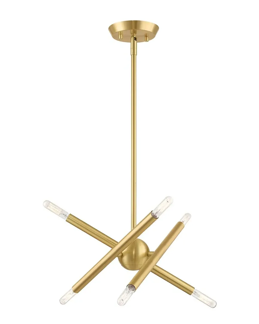 Soho 6-Light Pendant Lantern - Satin Brass, Steel