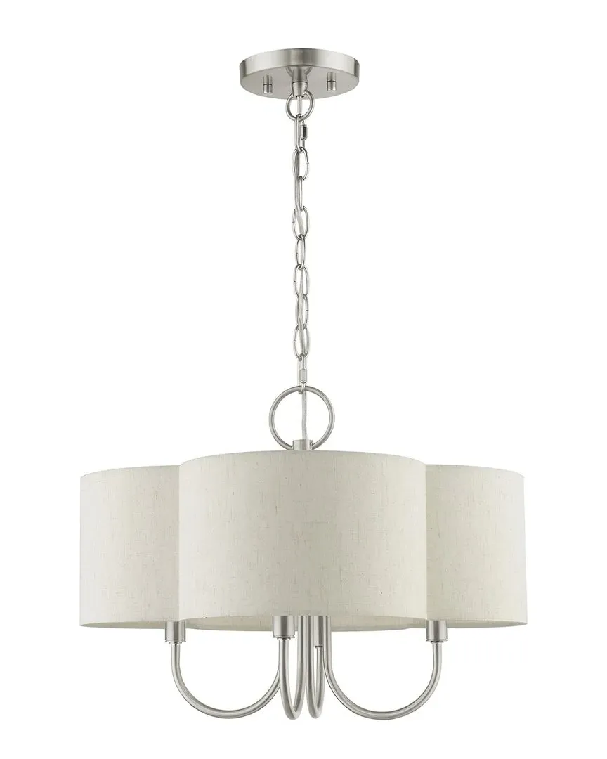 Solstice 4 Light Chandelier - Brushed Nickel, Steel image