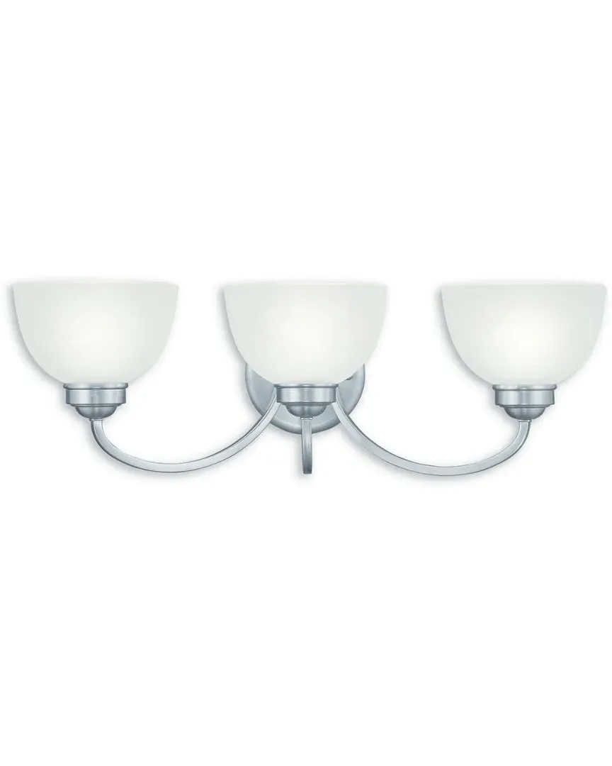 Somerset 3-Light Bath Light - Brushed Nickel, Steel