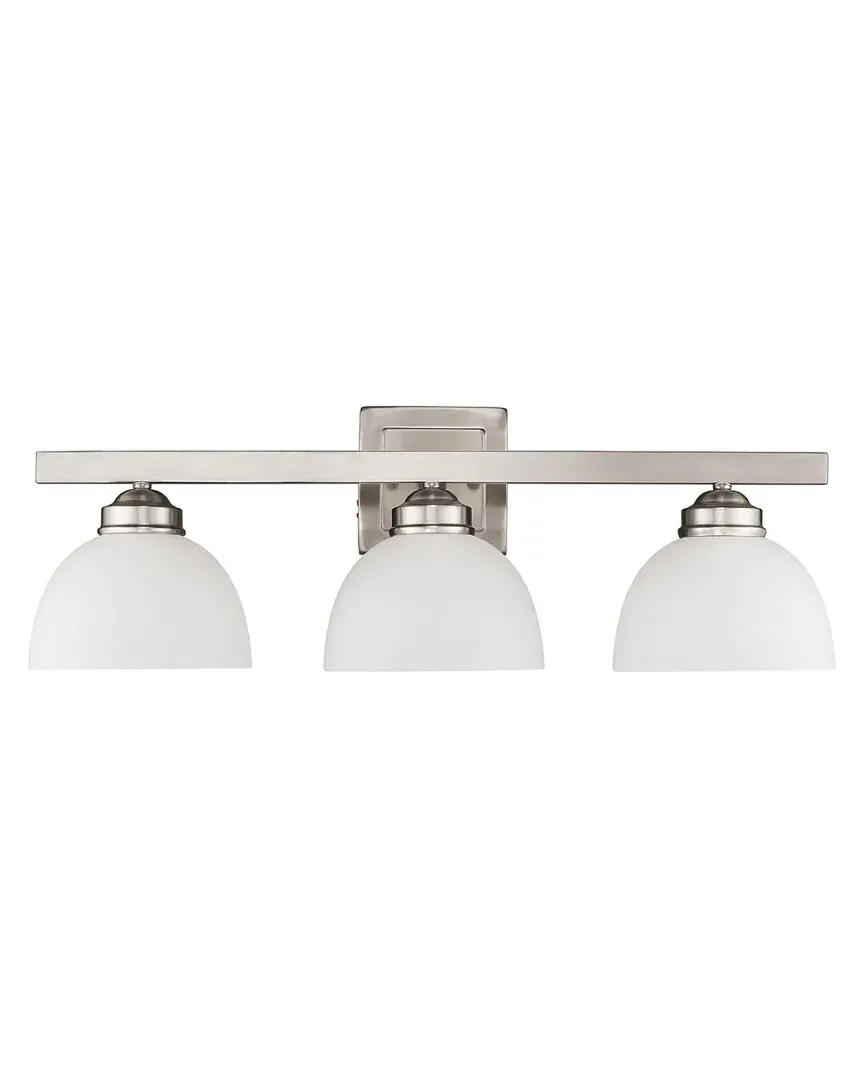Somerset 3-Light Bath Light - Brushed Nickel, Steel
