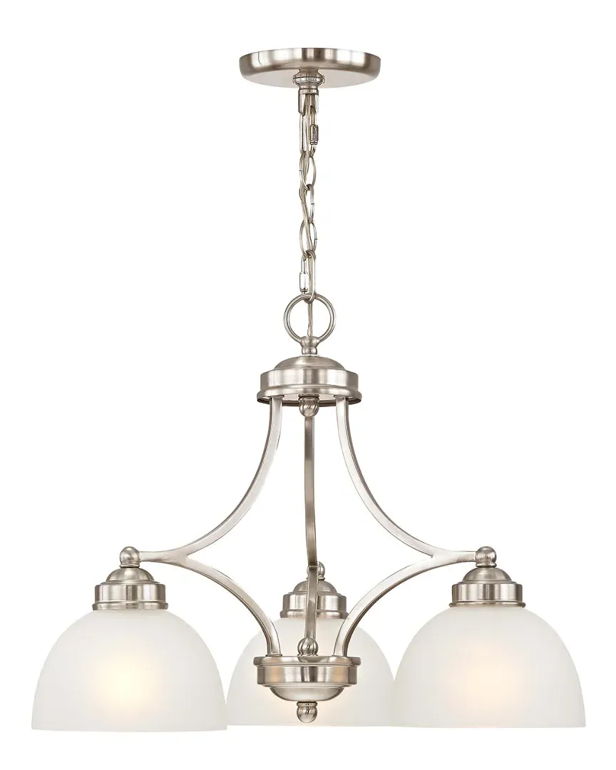 Somerset 3-Light Chandelier - Brushed Nickel, Steel