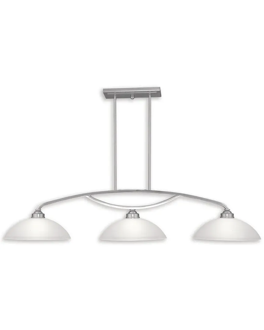 Somerset 3-Light Island Light - Brushed Nickel, Steel