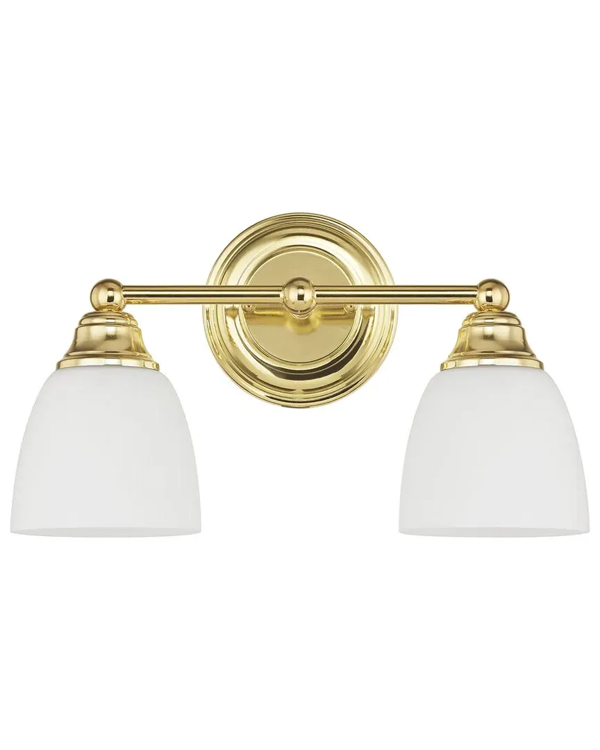 Somerville 2-Light Bath Light - Polished Brass, Steel