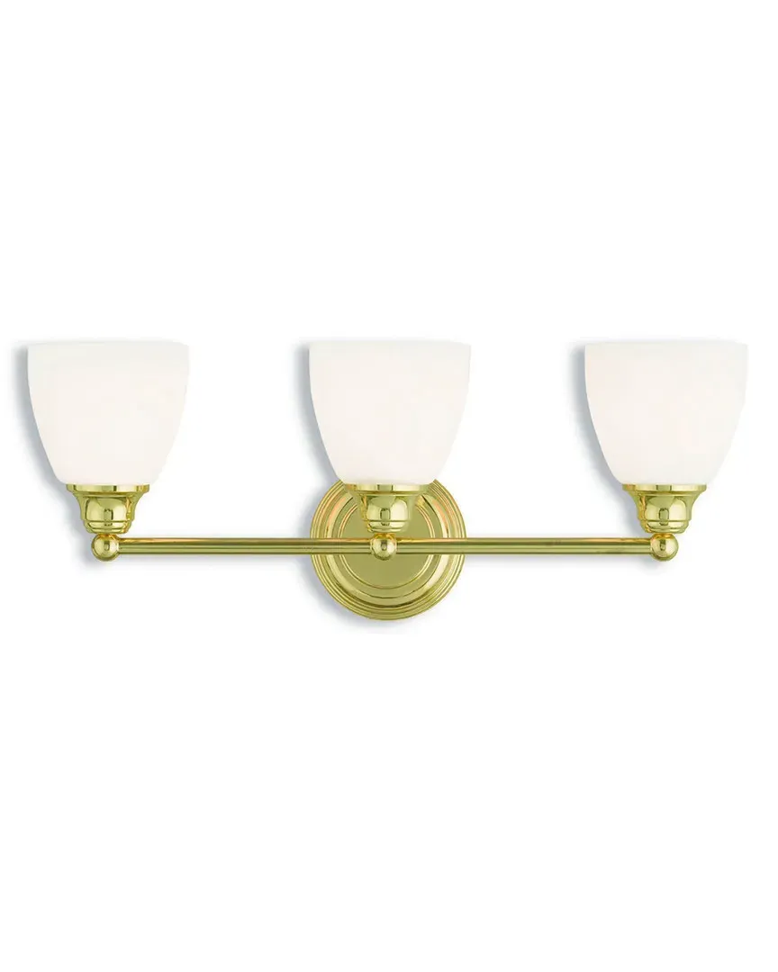 Somerville 3-Light Bath Light - Polished Brass, Steel