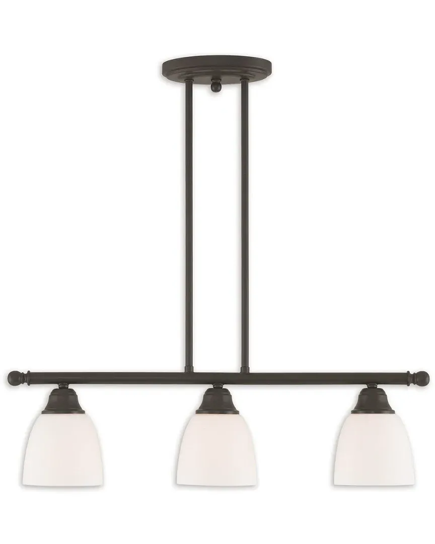 Somerville 3-Light Linear Chandelier - Bronze, Steel