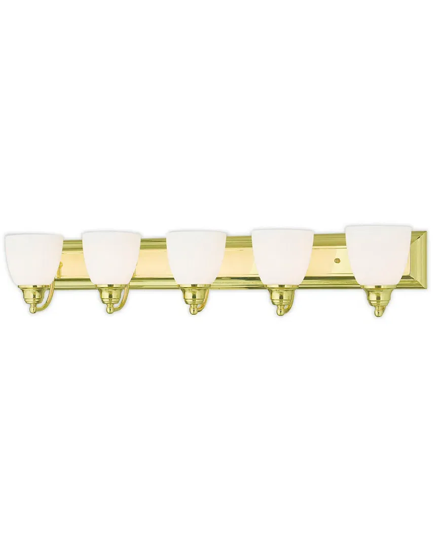 Springfield 5-Light Bath Light - Polished Brass, Steel