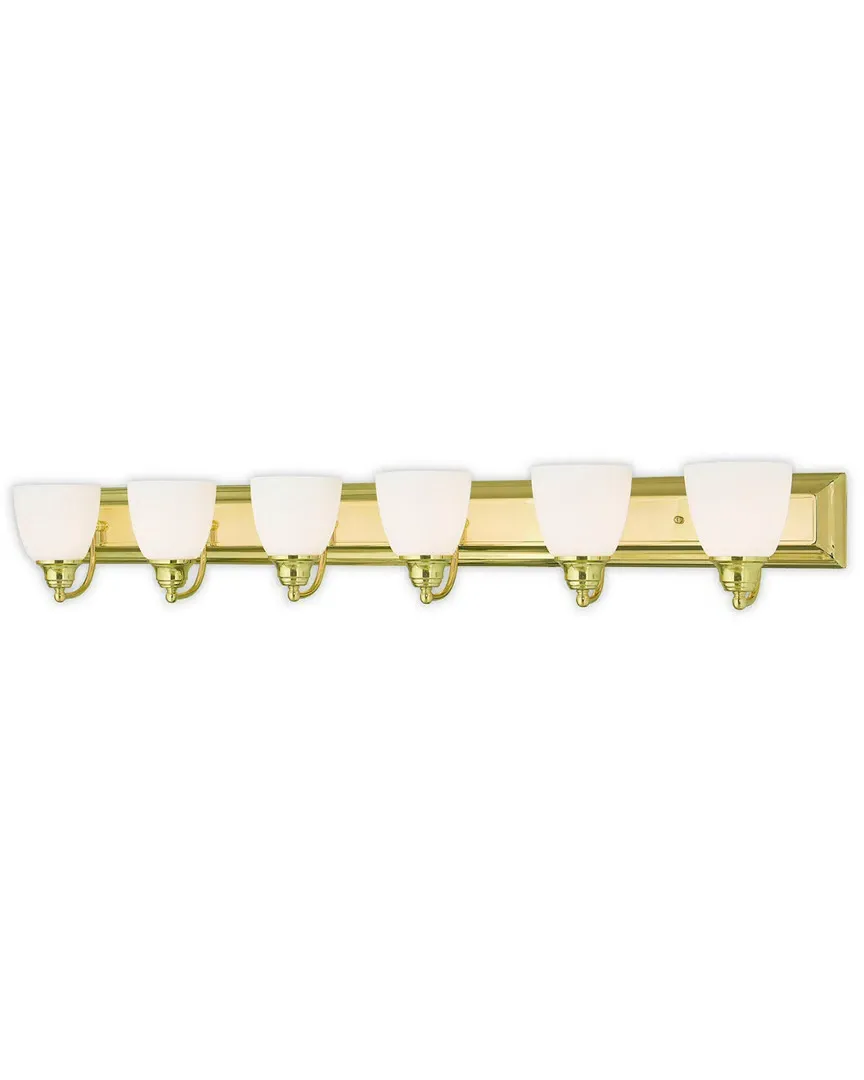 Springfield 6-Light Bath Light - Polished Brass, Steel