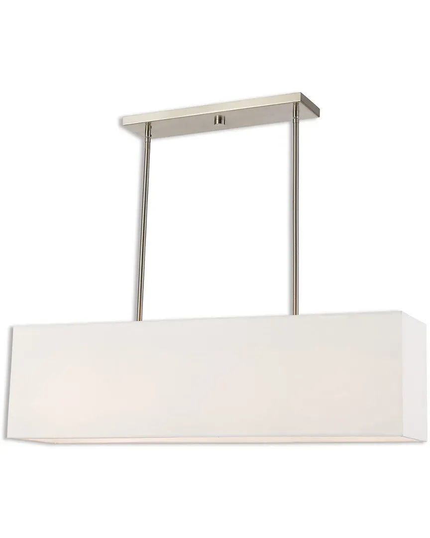 Summit 4 Light Linear Chandelier - Brushed Nickel, Steel image