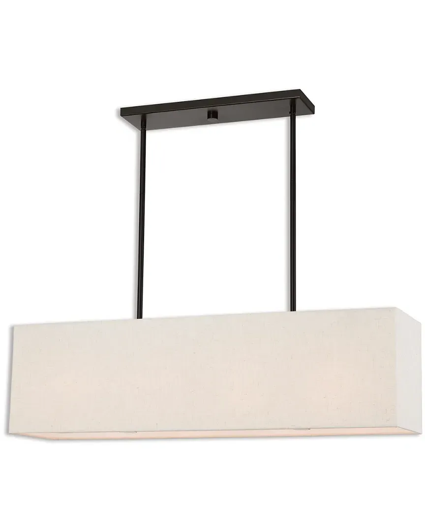 Summit 4 Light Linear Chandelier - English Bronze, Steel