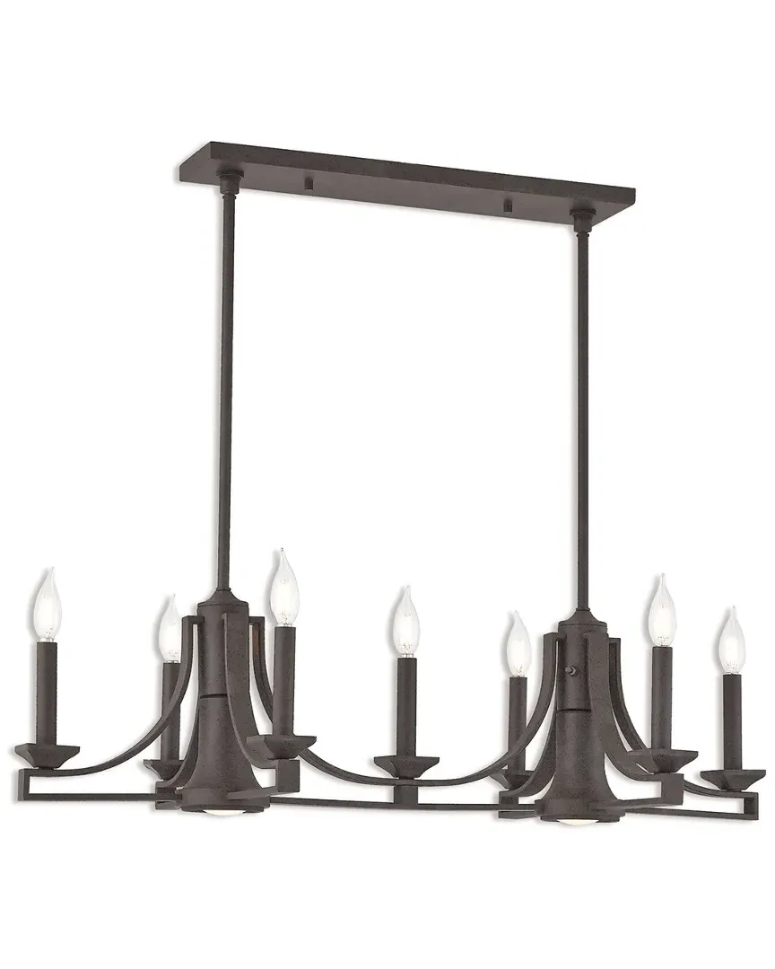 Trumbull 9 Light Linear Chandelier - Bronze, Steel image
