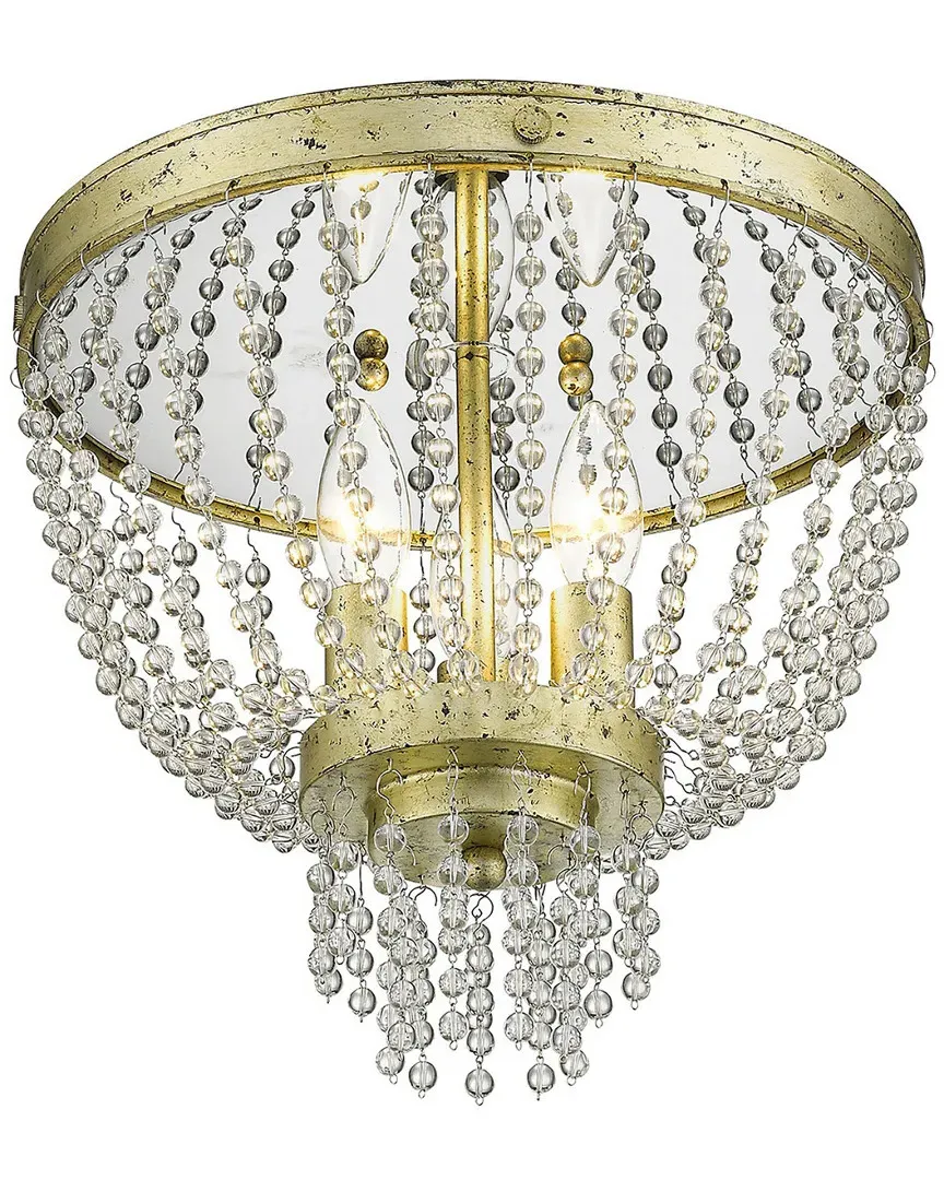 Valentina 3-Light Ceiling Mount - Winter Gold, Steel