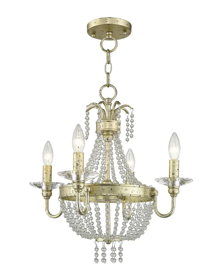Valentina 4-Light Mini Chandelier - Winter Gold, Steel