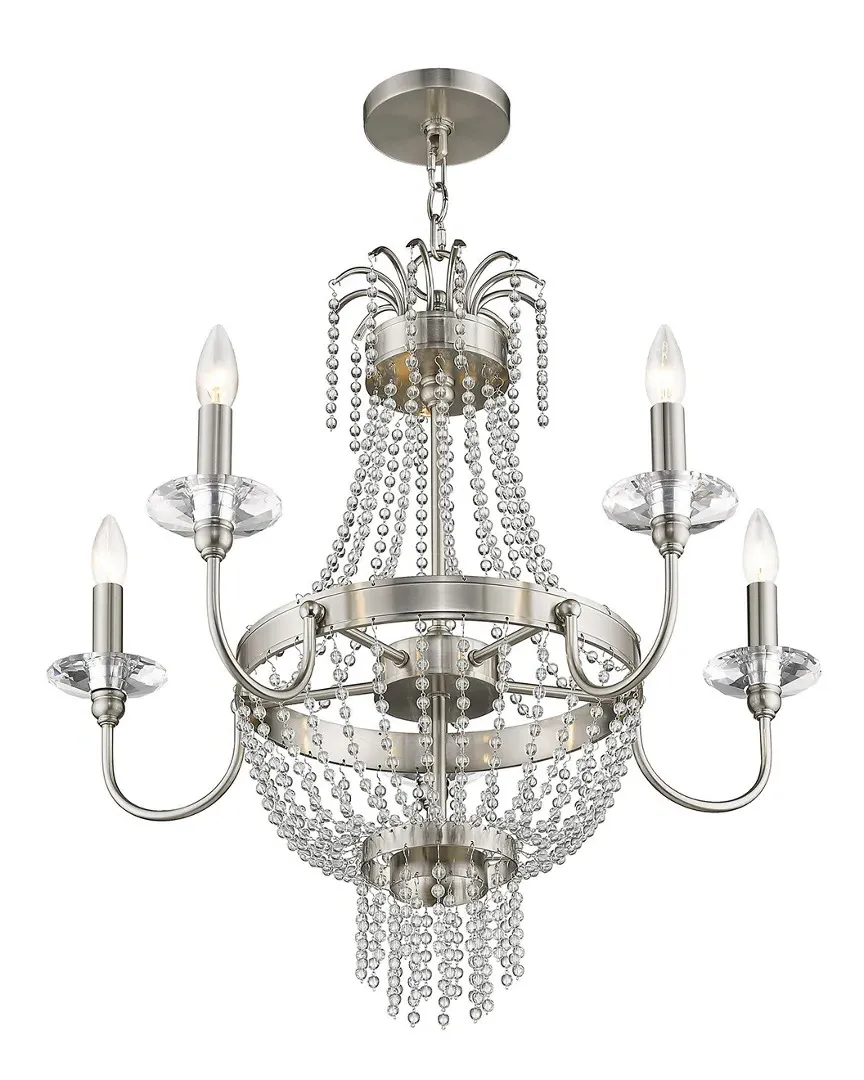 Valentina 5-Light Chandelier - Brushed Nickel, Steel
