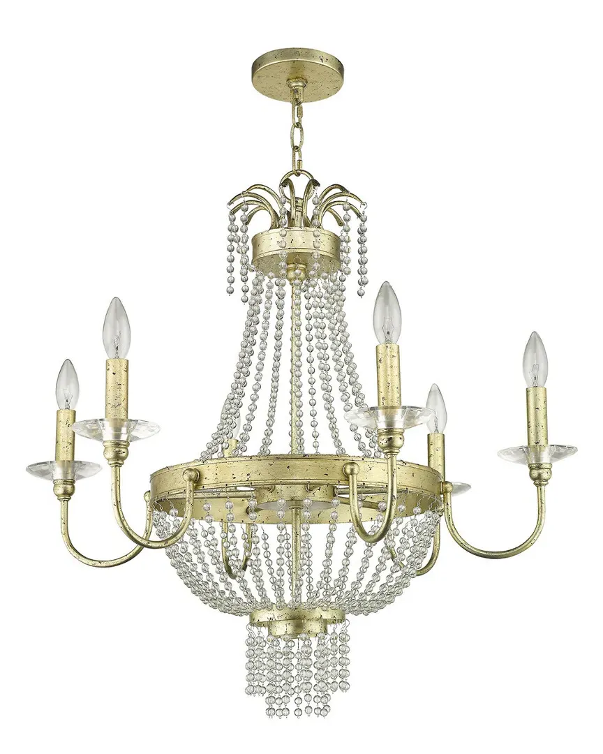 Valentina 6-Light Chandelier - Winter Gold, Steel